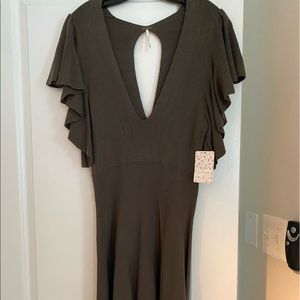 Brand new Olive green sweater dress by Free People